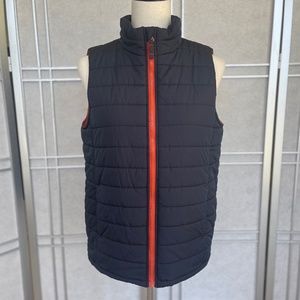 Lands' End Navy/Orange Vest sz 14-16